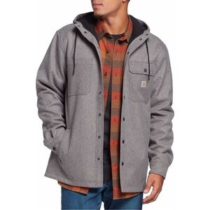 Carhartt Rain Defender Relaxed Fit Heavyweight Hooded Shirt Jacket Mens Large